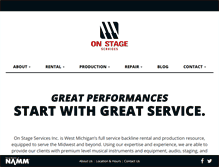 Tablet Screenshot of onstageservices.com